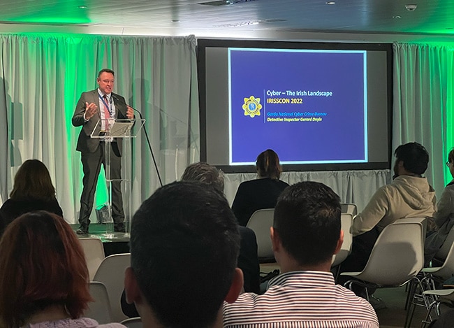 Detective Inspector Gerard Doyle of the Irish national police (An Garda Siochana) talked about the Irish cyber landscape