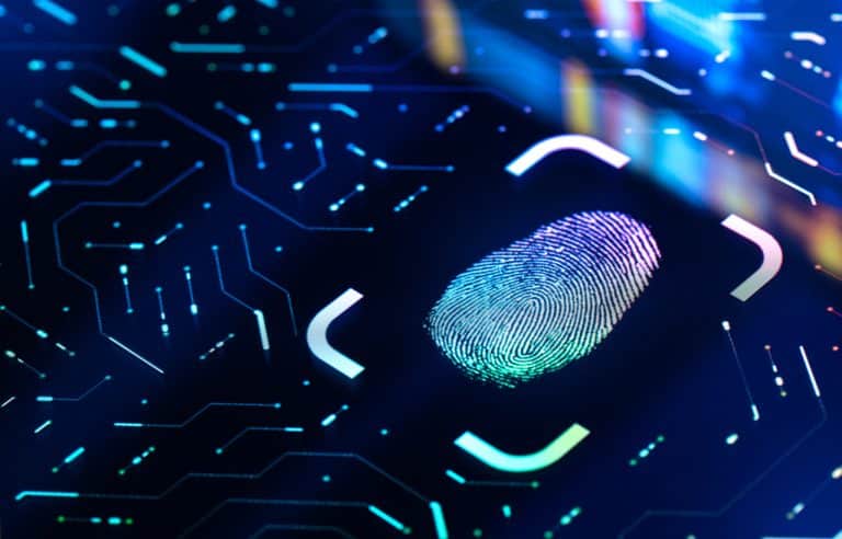 Fingerprint biometric authentication button for digital security