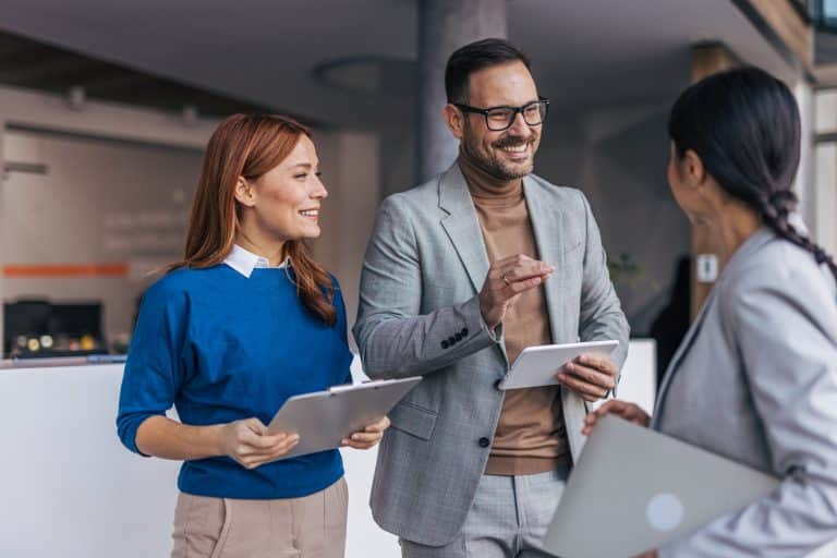 Businesspeople collaborating to develop new ideas and strategies